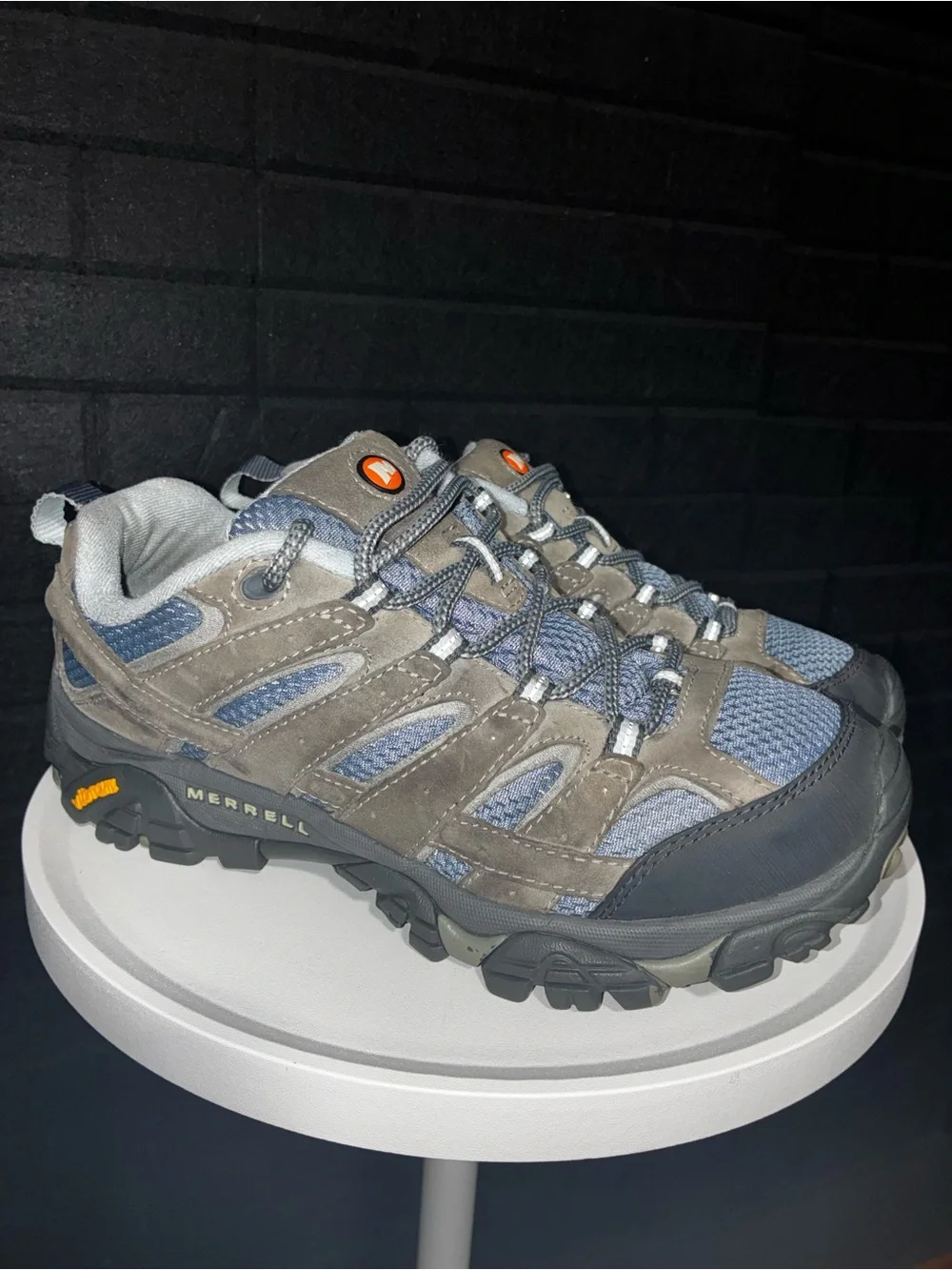 Merrell Men's Gray and Blue Waterproof Hiking Boots